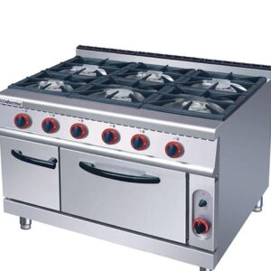 6B Gas Cooker with Oven – Powerful & Efficient Cooking for Professional Kitchens 🔥🍽️